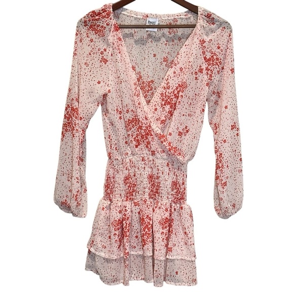 Princess Polly Altona Smocked Tiered Ruffle Long Sleeve Print Mini Dress Size 0 - Picture 2 of 14